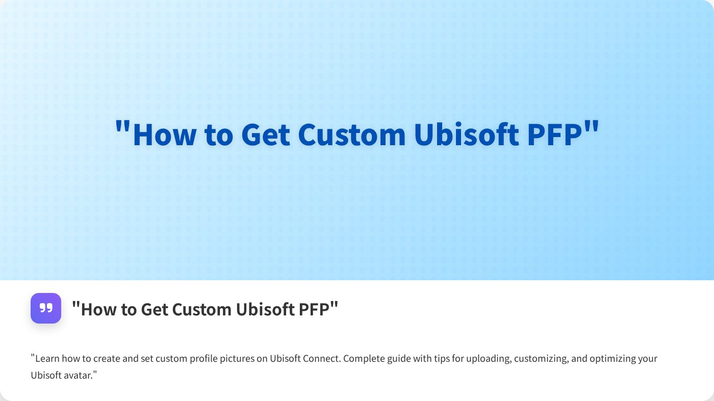 How to Get Custom Ubisoft PFP | Free Profile Picture Generator ...